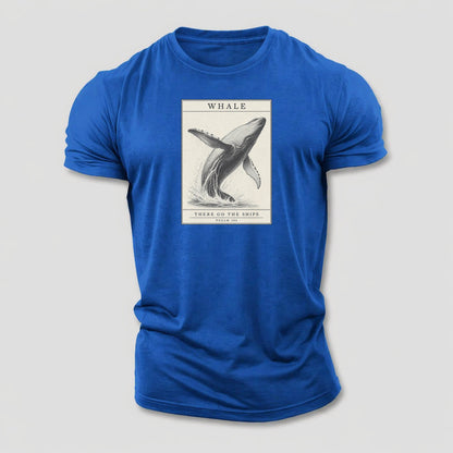 Whale Specimen Plate Creature Canticle Cotton T-Shirt – Royal Blue