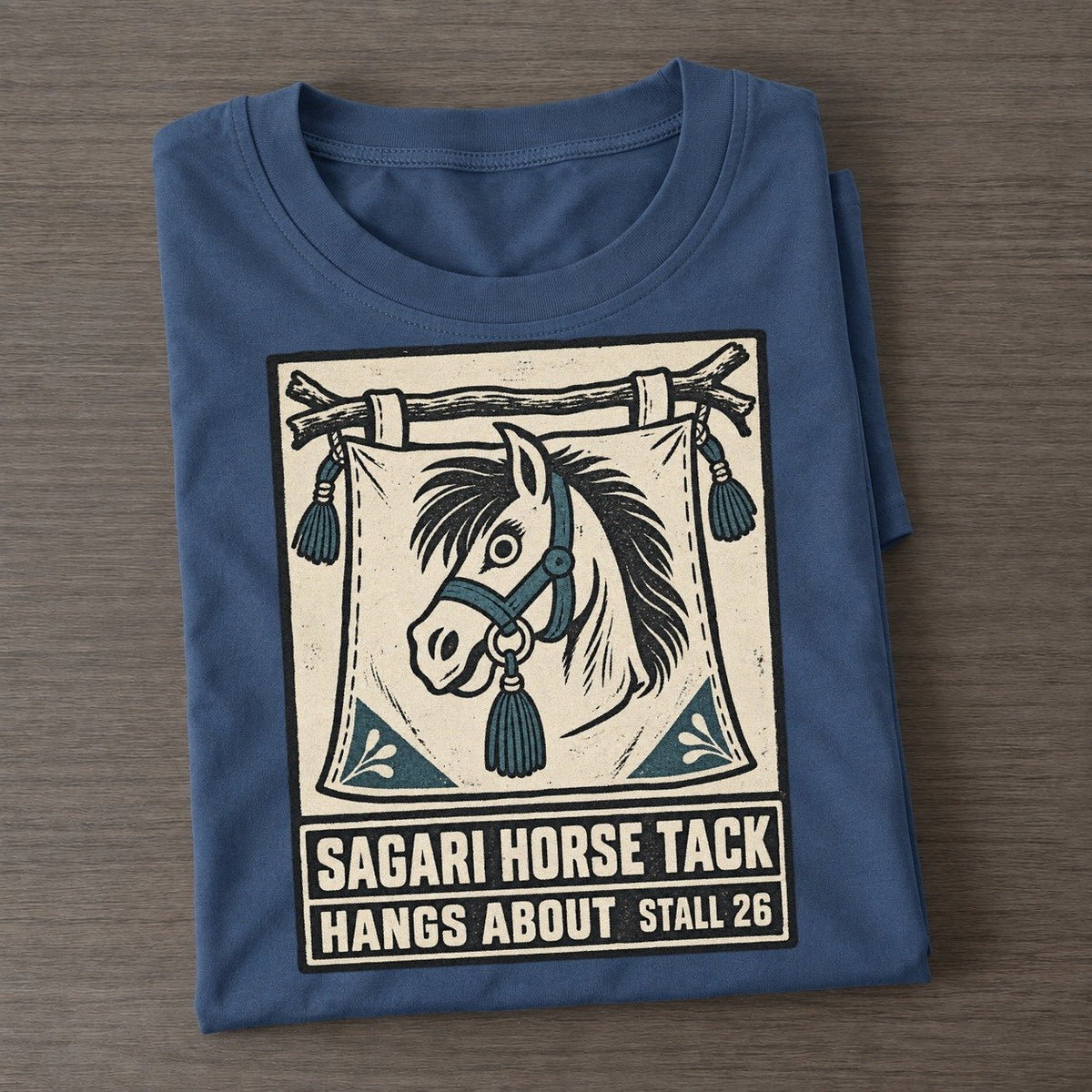 Sagari Horse Tack Yokai Night Market Classic T-shirt – Twilight Navy
