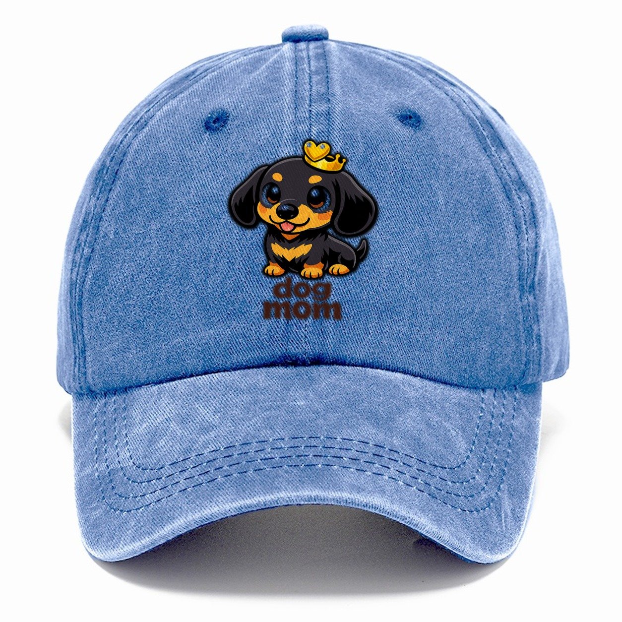 Dachshund Heart Crown Classic Cap – Summer Sky