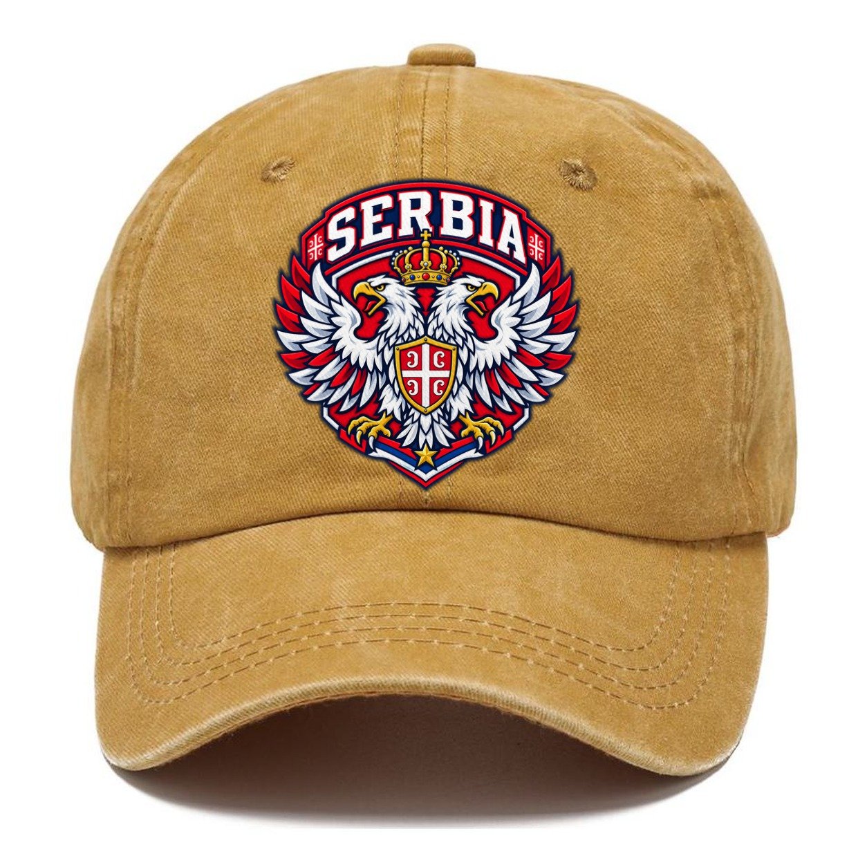 Serbia Retro Badge Country Logos Classic Cap – Golden Harvest