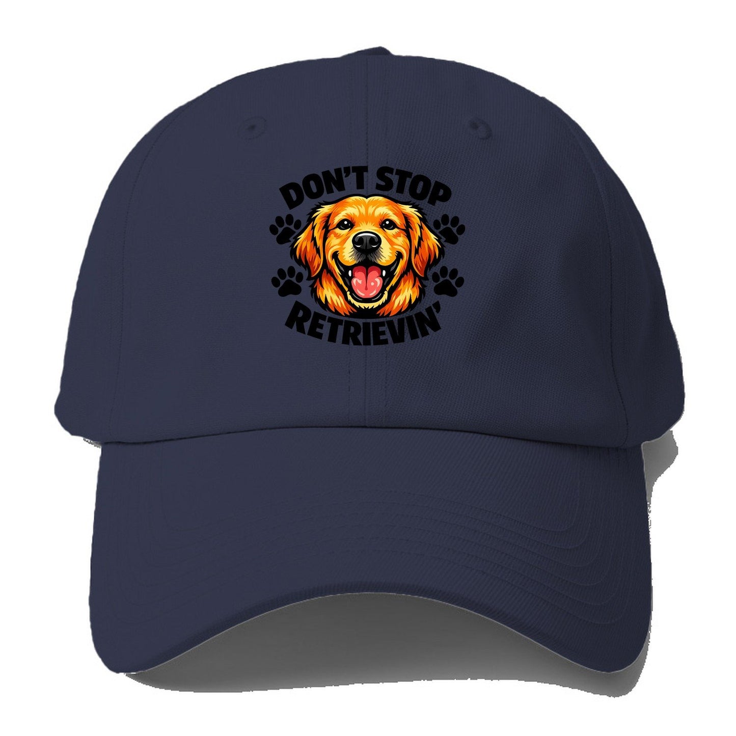 Don’T Stop Retrievin’ Golden Retriever Baseball Cap – Twilight Navy