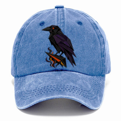 Raven Perched Profile Classic Cap – Summer Sky