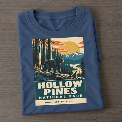 Hollow Pines Nowhere National Parks Classic T-shirt – Twilight Navy