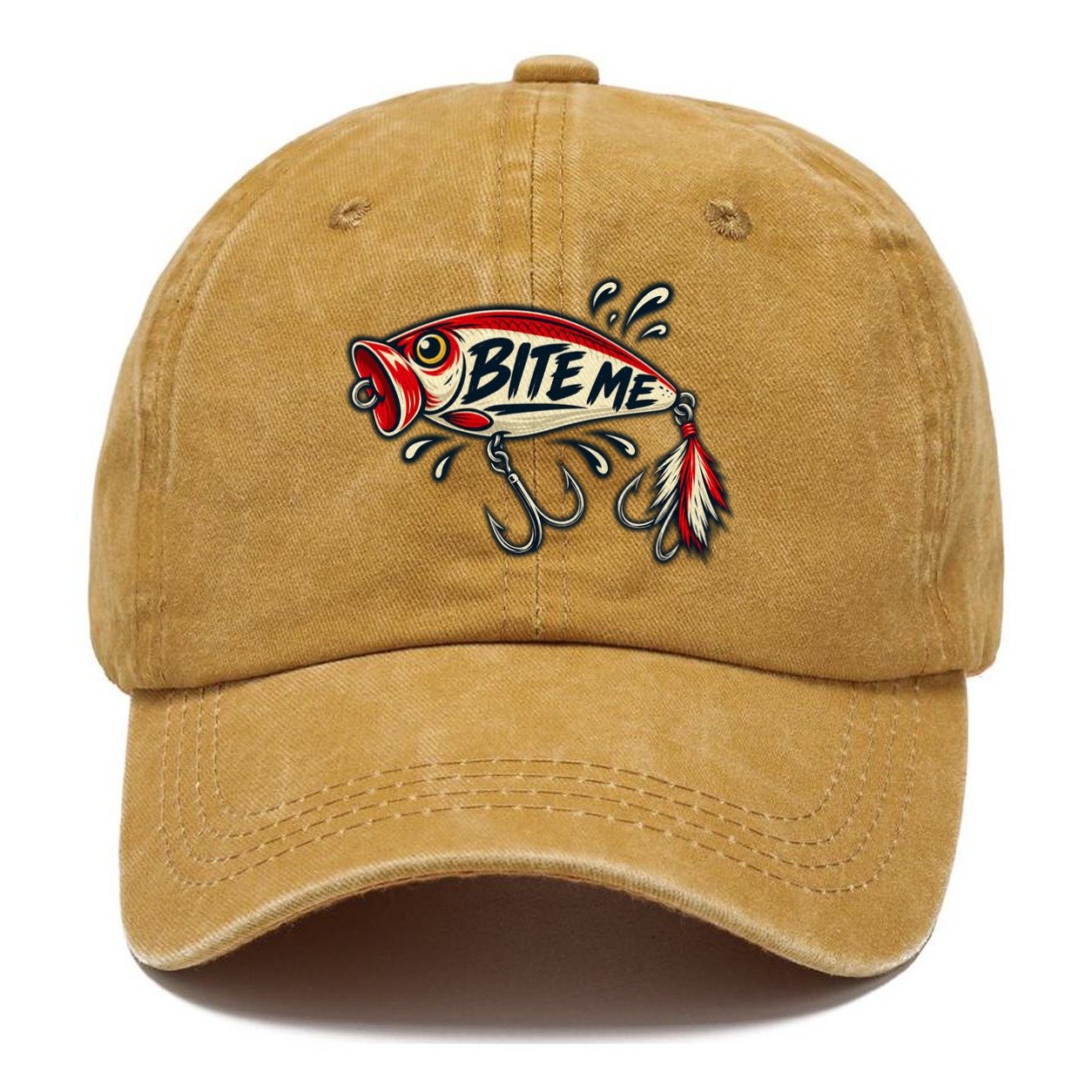 Bite Me Lure Fishing Elegant Classic Cap – Golden Harvest