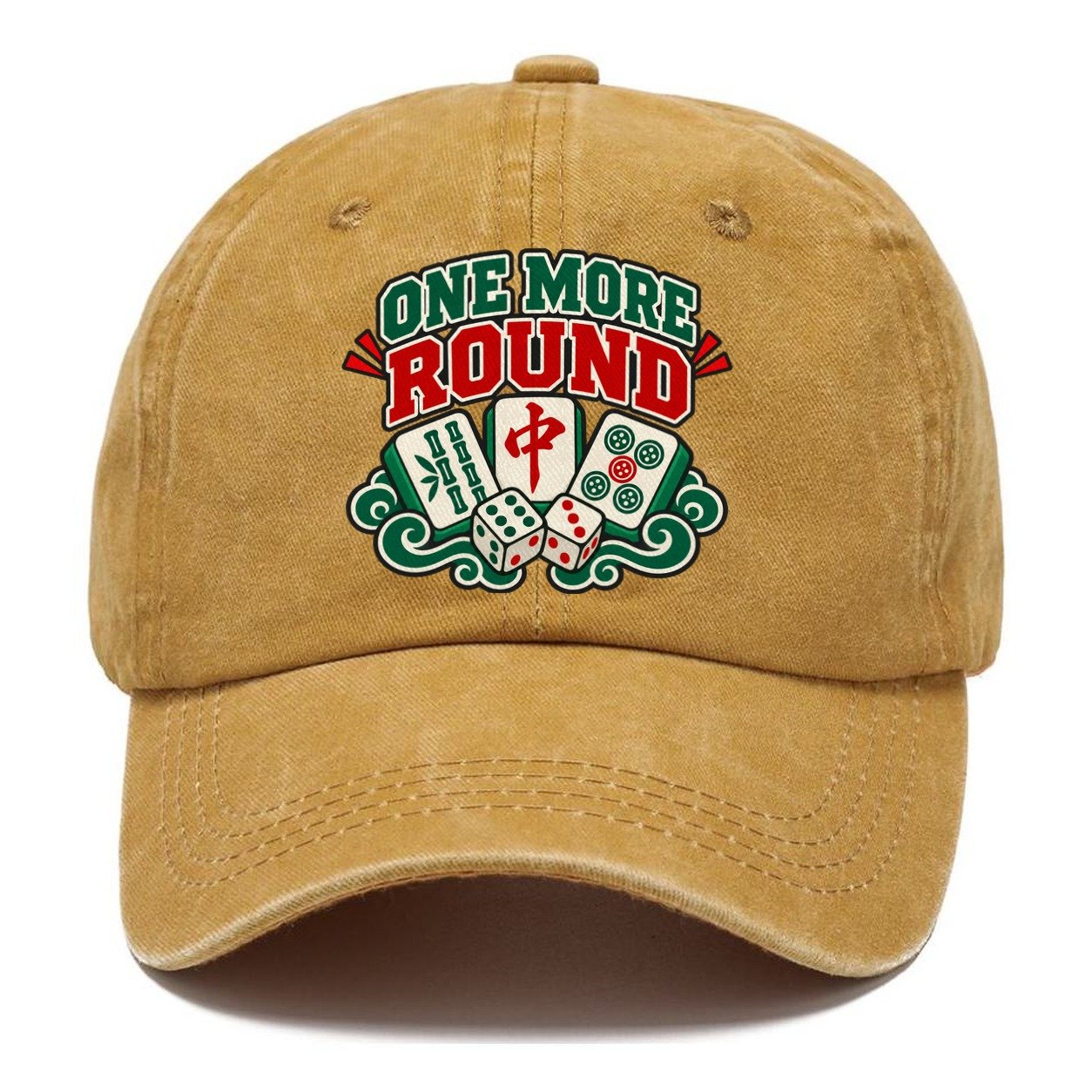 One More Round Mahjong Game Night Classic Cap – Golden Harvest