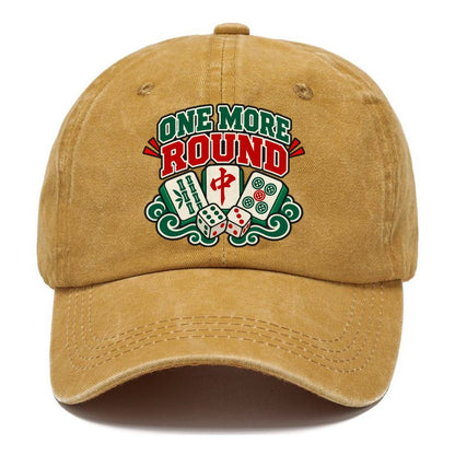 One More Round Mahjong Game Night Classic Cap – Golden Harvest