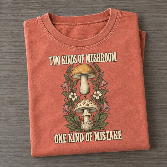 One Kind Of Mistake Botanical Warnings Vintage T-shirt – Terracotta