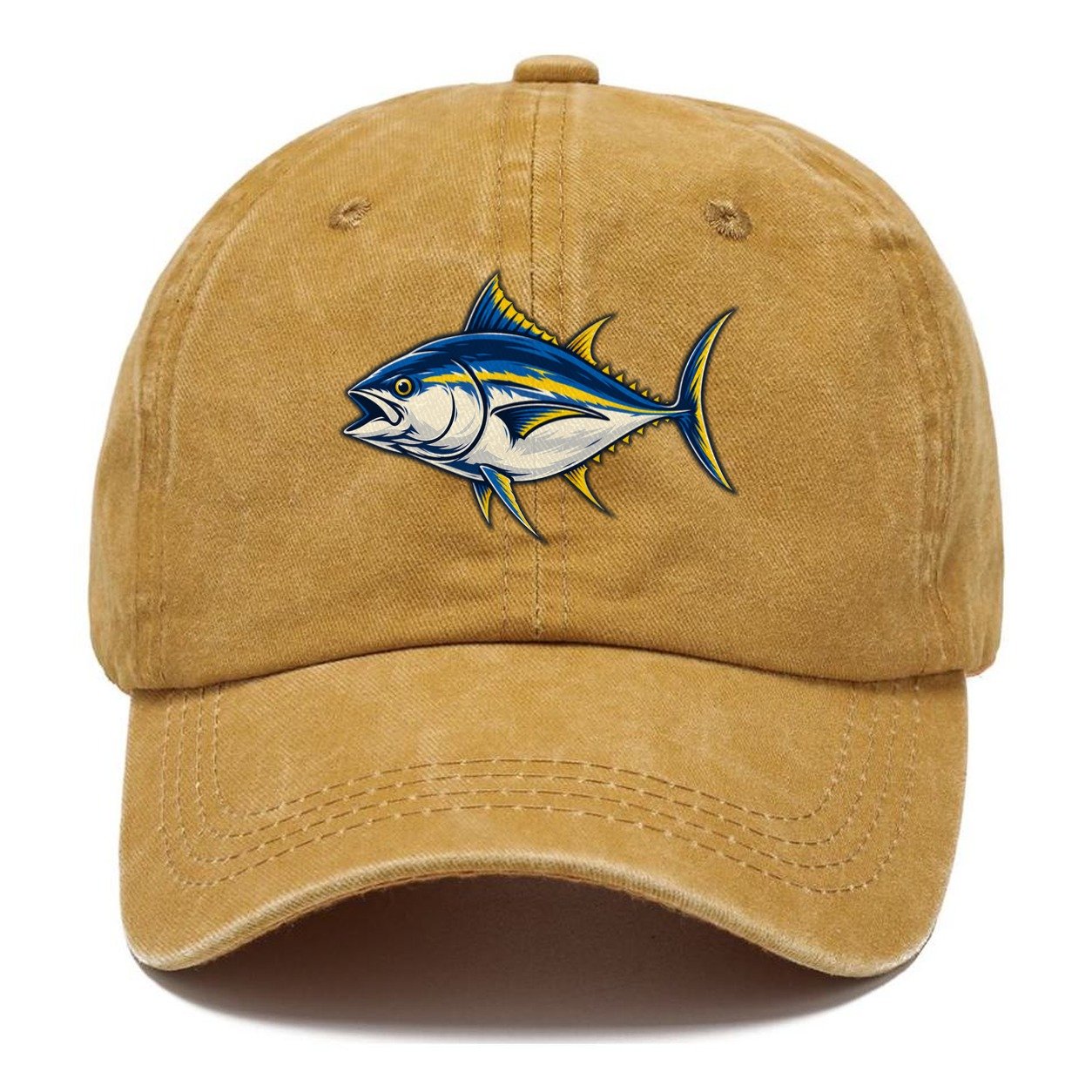 Tuna Silhouette Fishing Elegant Classic Cap – Golden Harvest