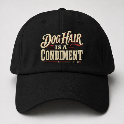 Dog Hair Is A Condiment American Wit Baseball Cap – Black
