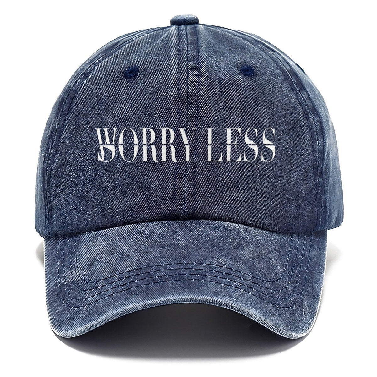Worry Less Sorry Less Split Feelings Classic Cap – Twilight Navy