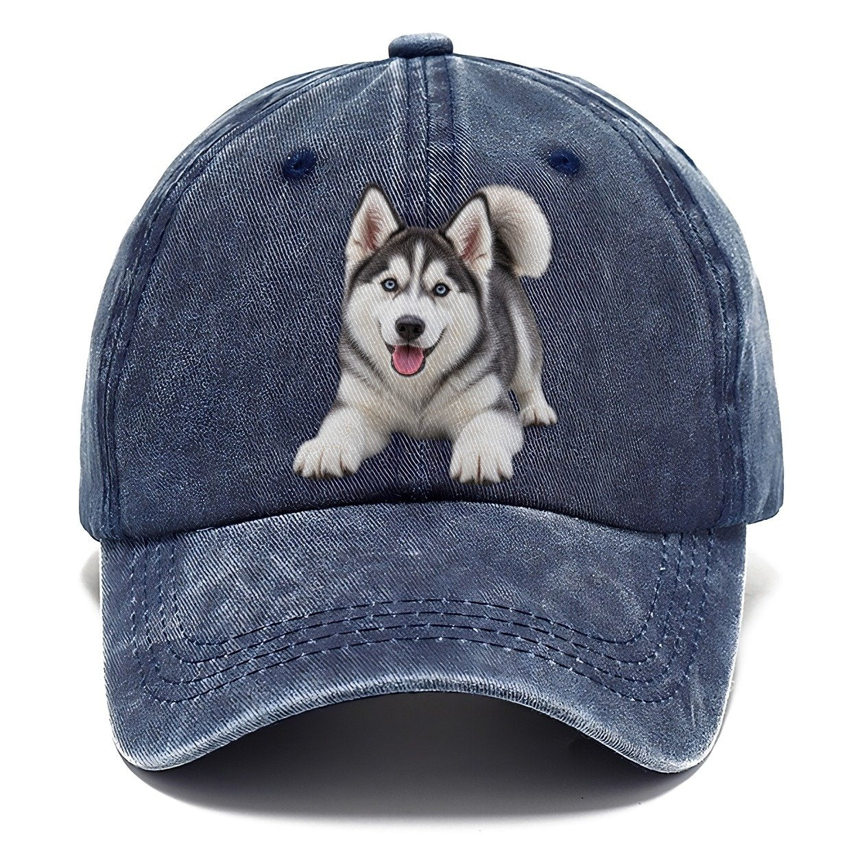 Siberian Husky Play Bow Top Breeds Classic Cap – Twilight Navy