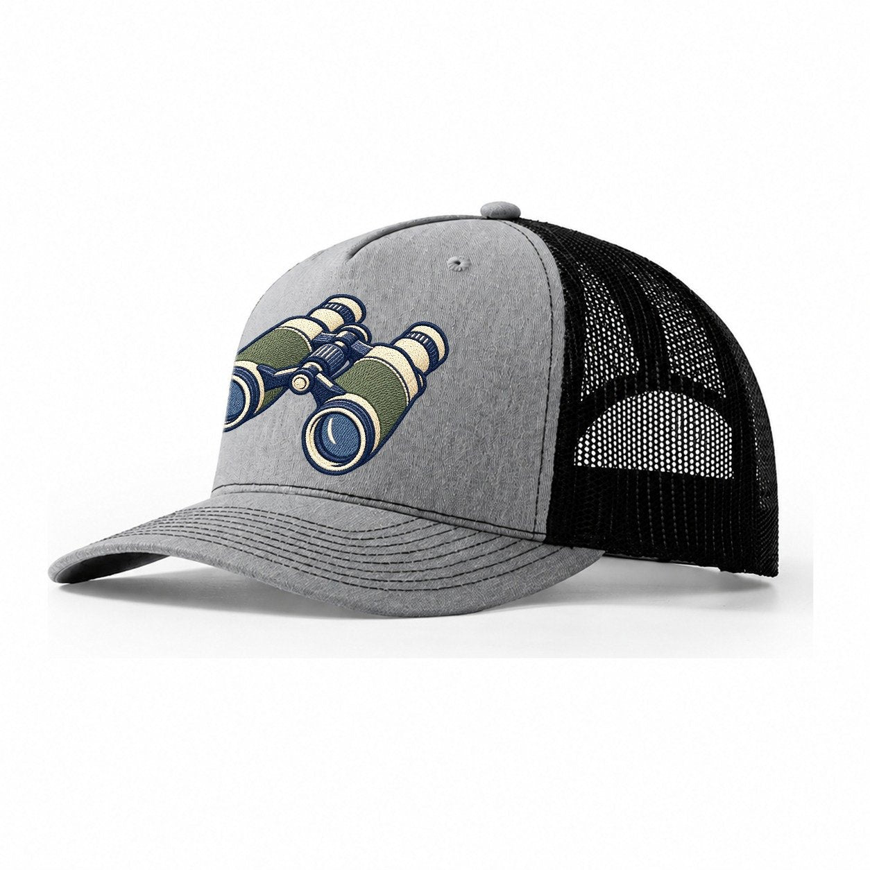 Field Binoculars Tiny Solo Marks Trucker Hat – Sport Grey Black