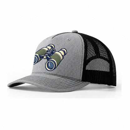 Field Binoculars Tiny Solo Marks Trucker Hat – Sport Grey Black