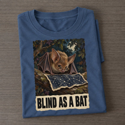 Bat Blind As A Bat Animal Puns Vol. 2 Classic T-shirt – Twilight Navy