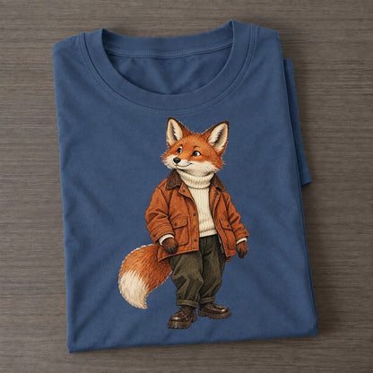 Red Fox Wardrobe Portrait Wild Wardrobe Portraits Classic T-shirt – Twilight Navy