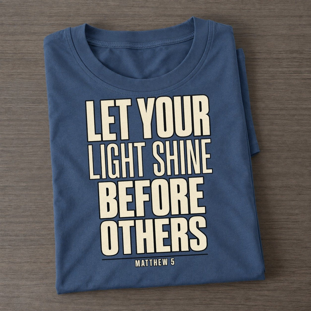 Let Your Light Shine Plain Gospel Classic T-shirt – Twilight Navy