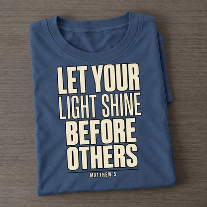 Let Your Light Shine Plain Gospel Classic T-shirt – Twilight Navy