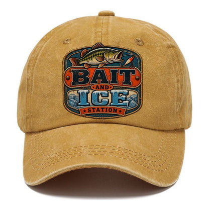 Bait And Ice Station Fishing Club Classic Cap – Golden Harvest