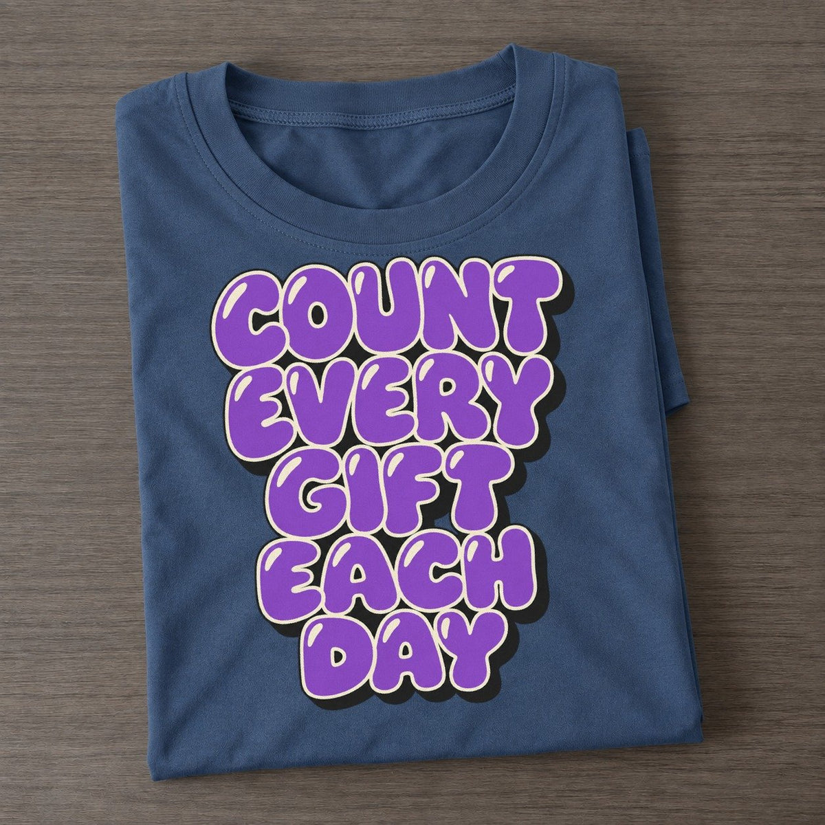 Count Every Gift Each Day Sunday Puff Classic T-shirt – Twilight Navy