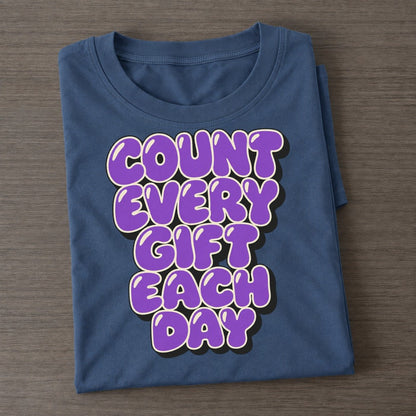 Count Every Gift Each Day Sunday Puff Classic T-shirt – Twilight Navy