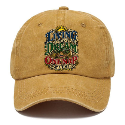 Living The Dream One Nap At A Time Retired Living Classic Cap – Golden Harvest