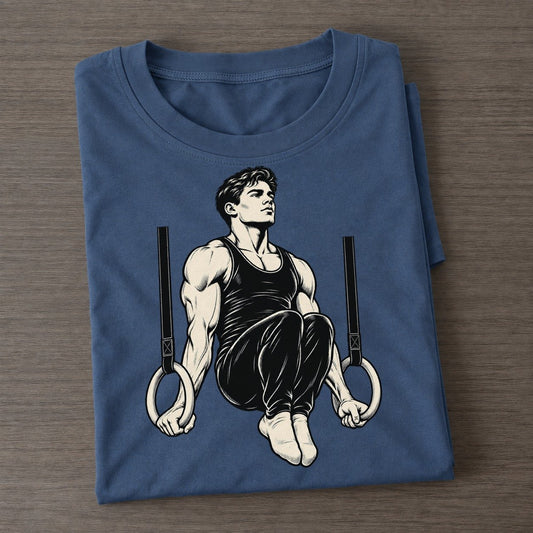 Gymnast Rings Support Global Sports Ink Figures Classic T-shirt – Twilight Navy