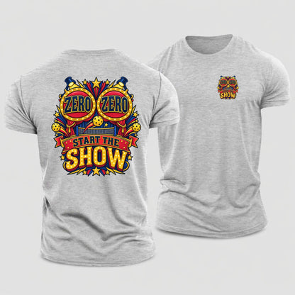 Zero Zero Start The Show Pickleball Life Cotton T-Shirt – Sport Grey