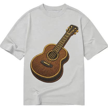 Vintage Guitar Classic Acoustic Guitar With Bronze Strings A Classic T-shirt – Grey