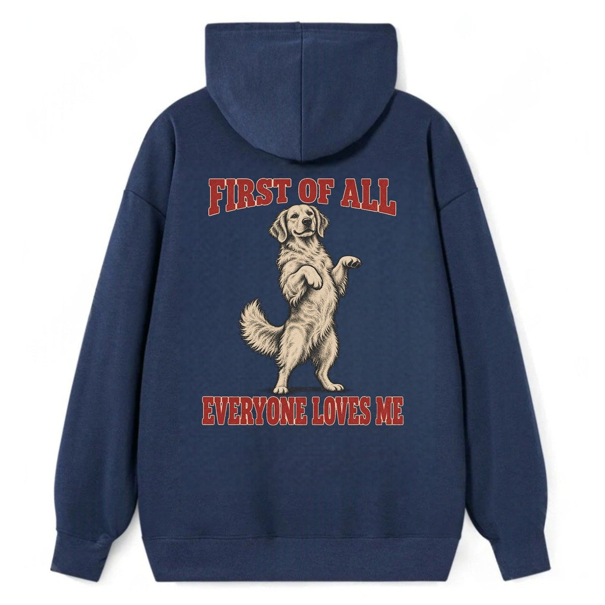 Golden Retriever Dog Declarations Classic Pullover Hoodie – Navy