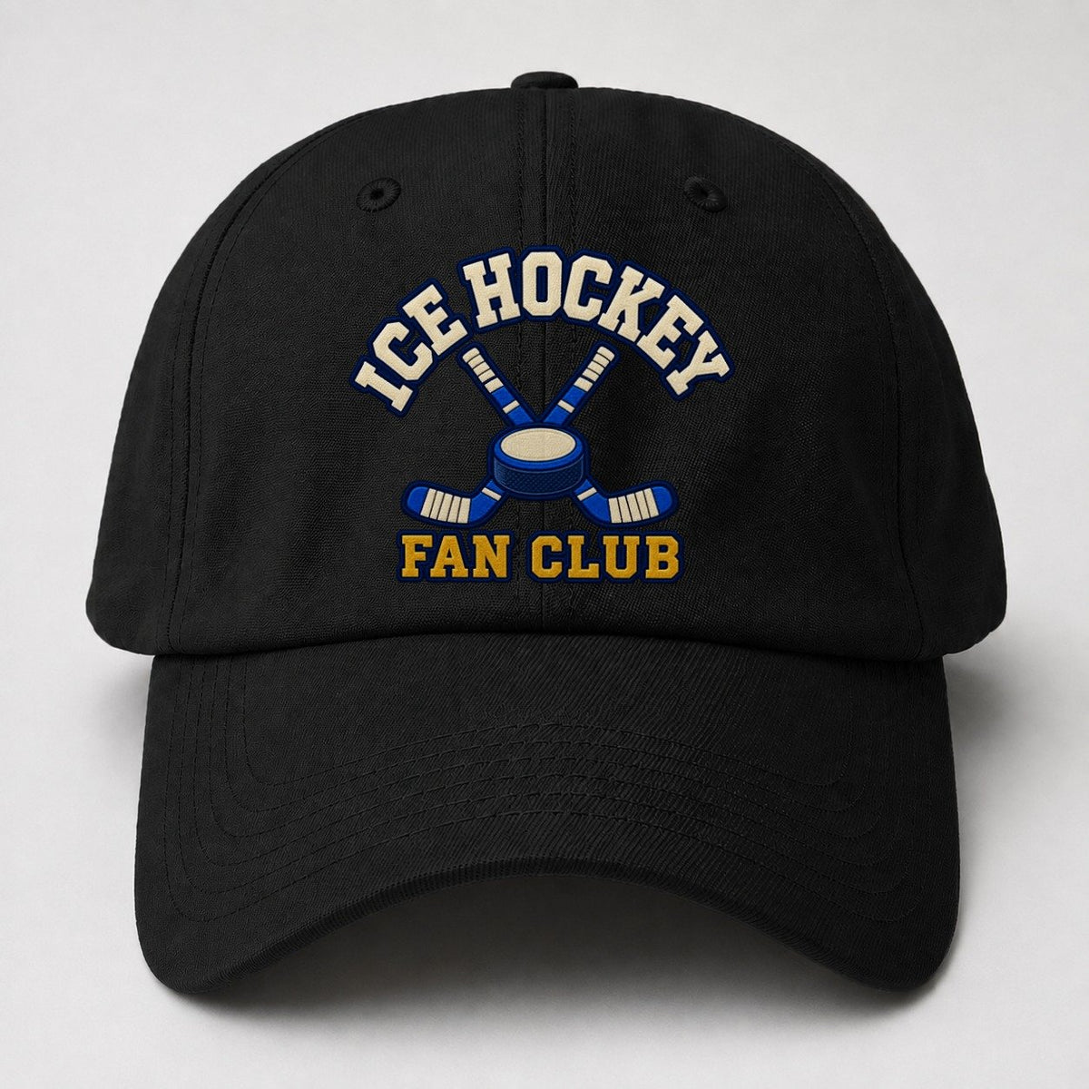 Ice Hockey Fan Club Baseball Cap – Black