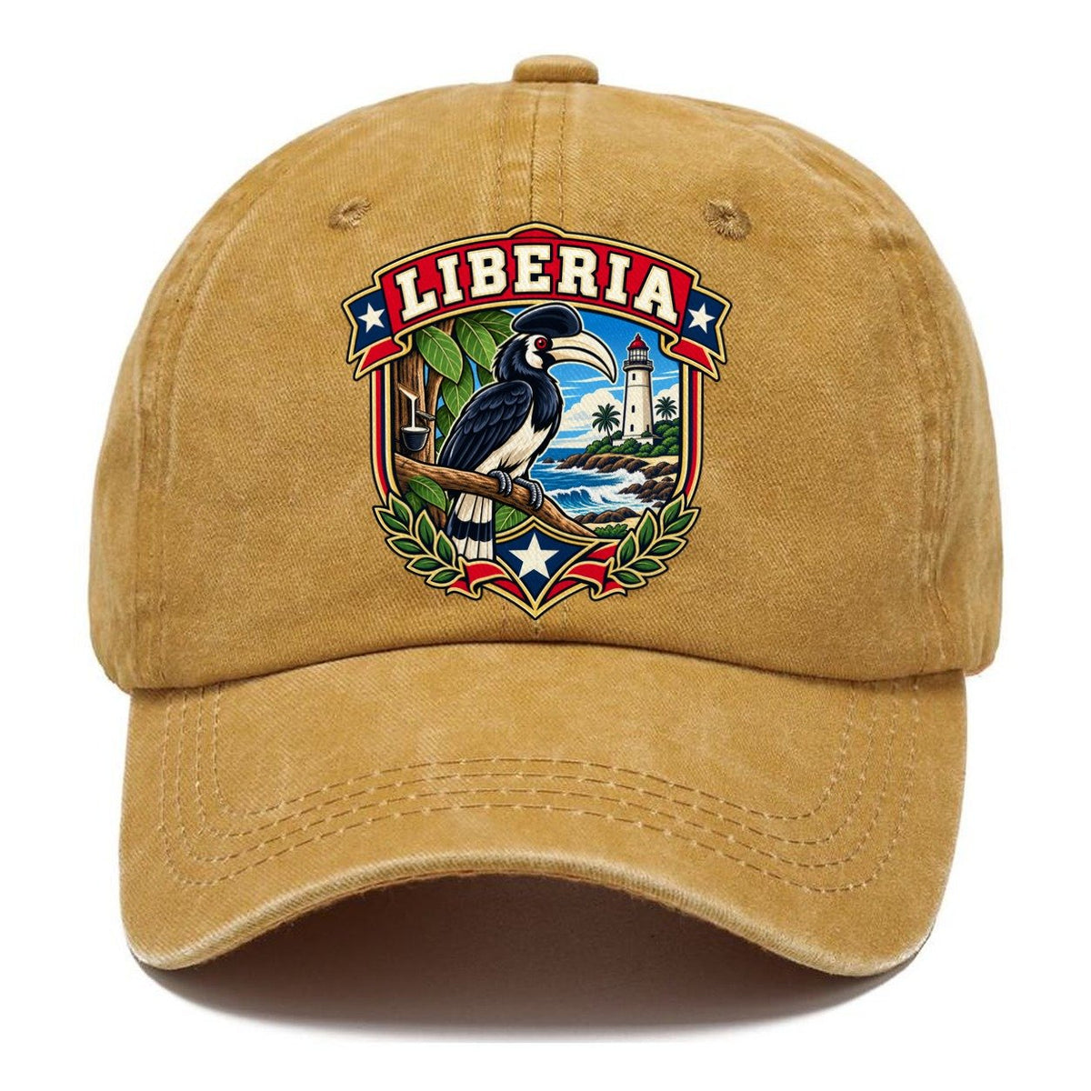 Liberia Retro Badge Country Logos Classic Cap – Golden Harvest