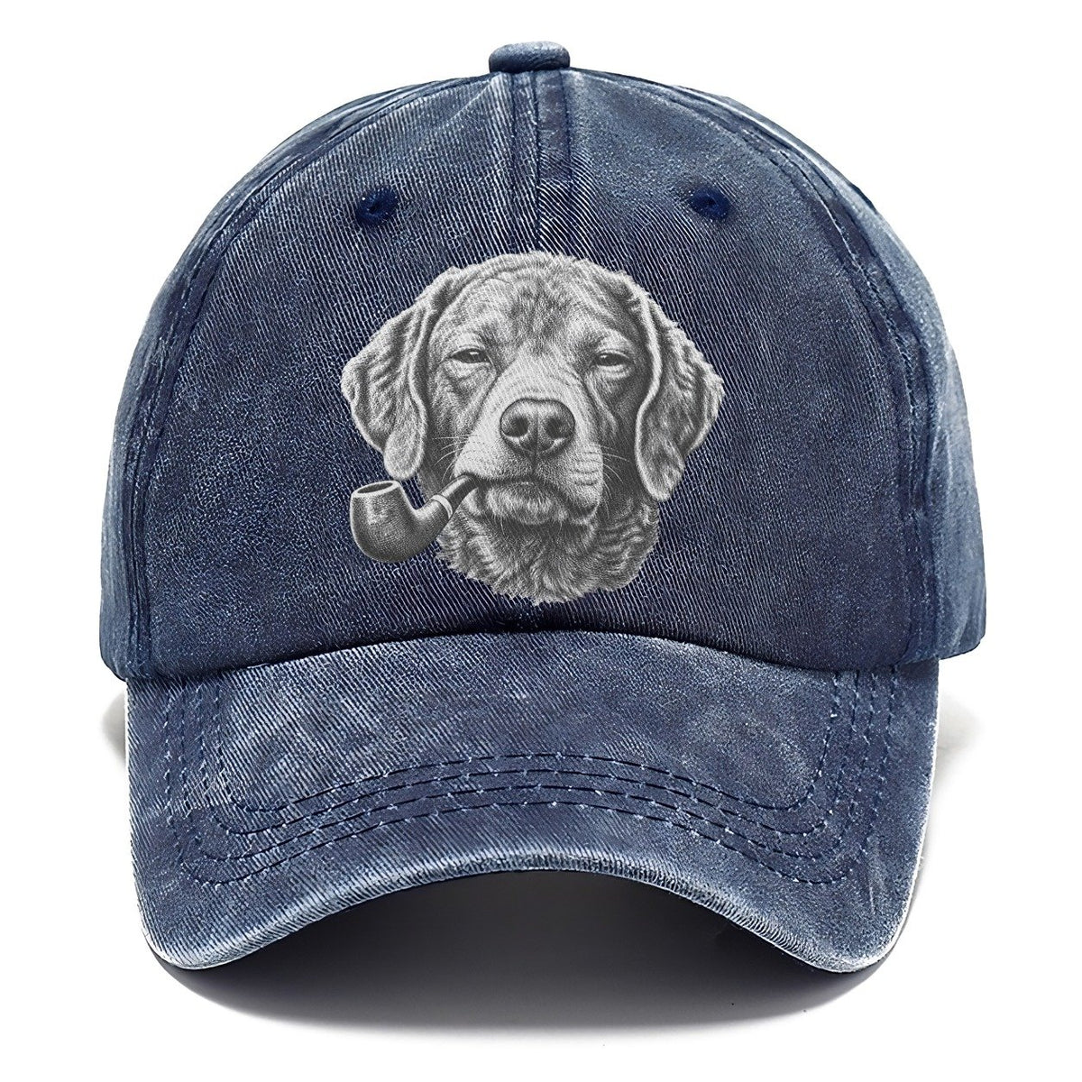 Chesapeake Bay Retriever A Classic Tobacco Pipe Smoking Dogs Smoking Dogs Portraits Classic Cap – Twilight Navy