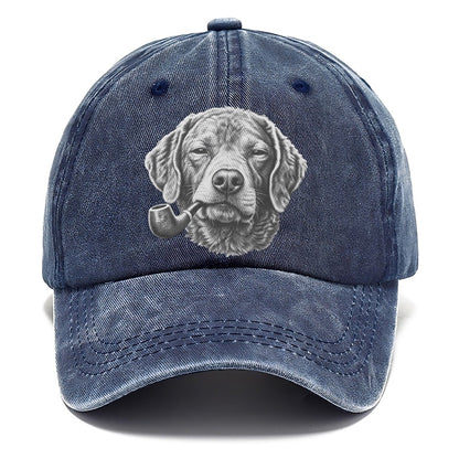 Chesapeake Bay Retriever A Classic Tobacco Pipe Smoking Dogs Smoking Dogs Portraits Classic Cap – Twilight Navy