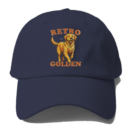 Retro Golden Baseball Cap – Twilight Navy