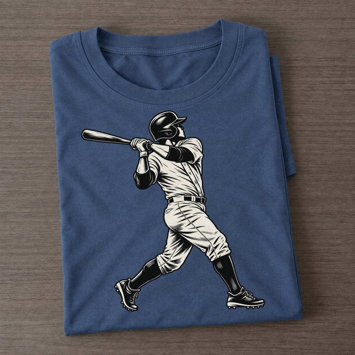 Baseball Batter Follow Through Global Sports Ink Figures Classic T-shirt – Twilight Navy