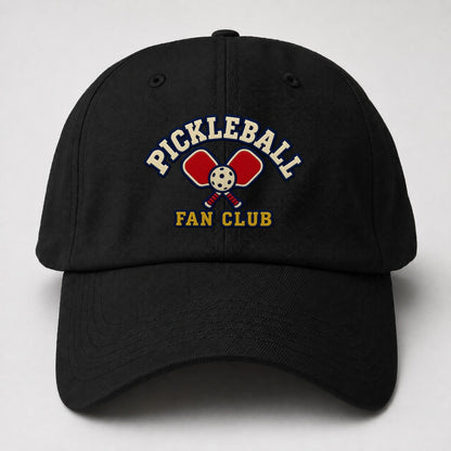 Pickleball Fan Club Baseball Cap – Black