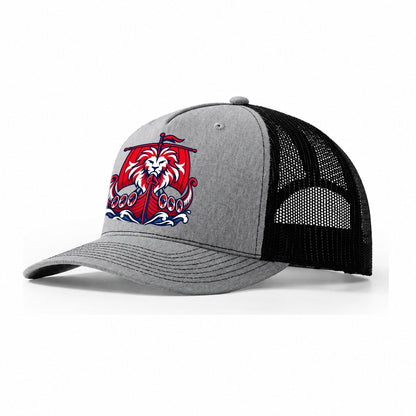 Norway Minimal Emblem Country Logos Trucker Hat – Sport Grey Black