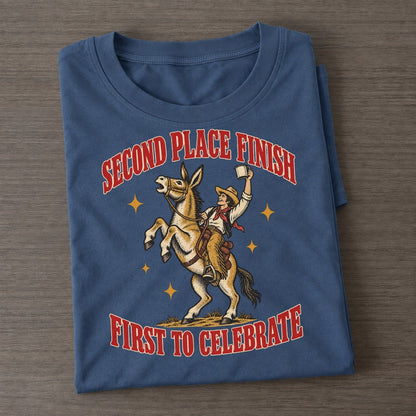 First To Celebrate Unhinged Affirmations Classic T-shirt – Twilight Navy
