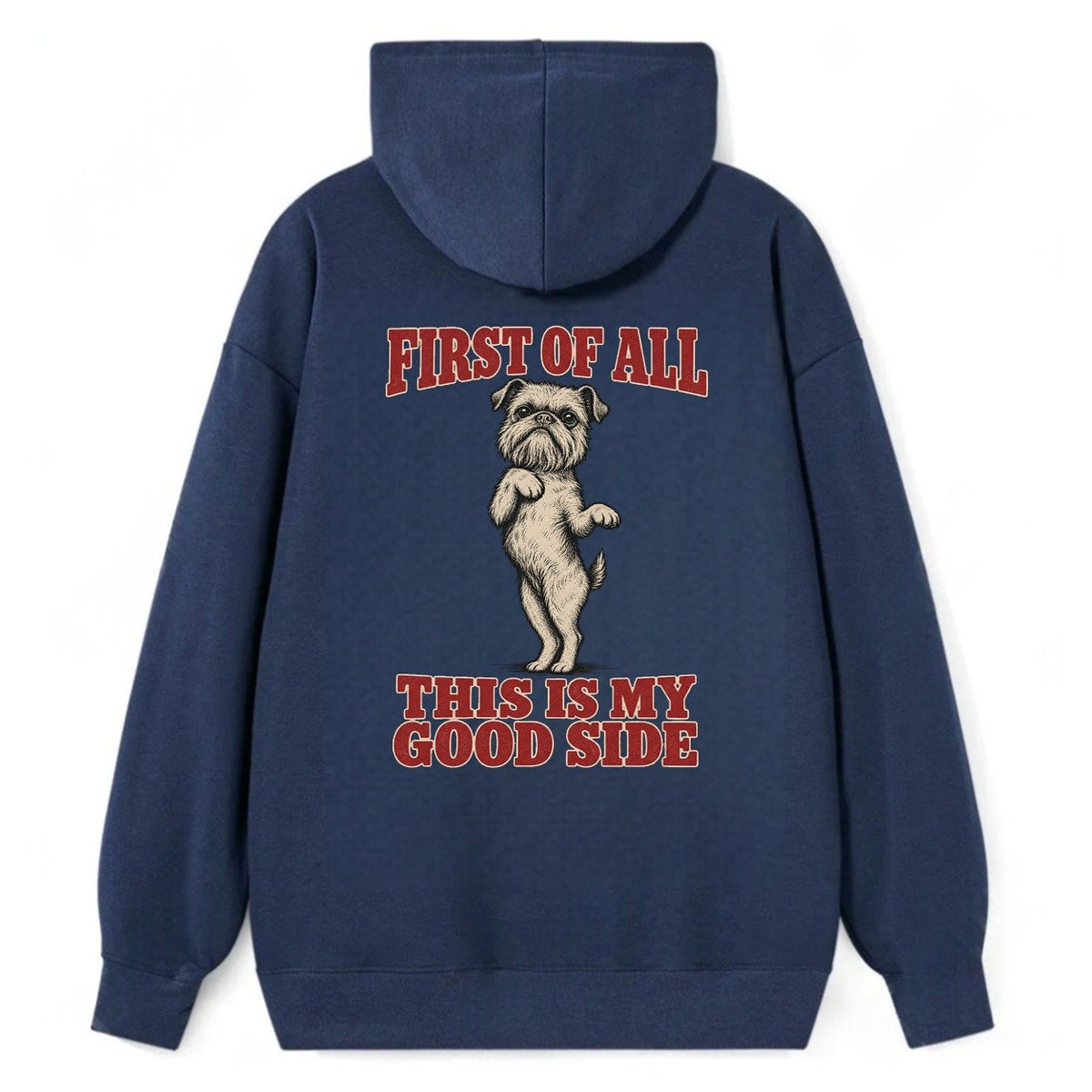 Brussels Griffon Dog Declarations Classic Pullover Hoodie – Navy