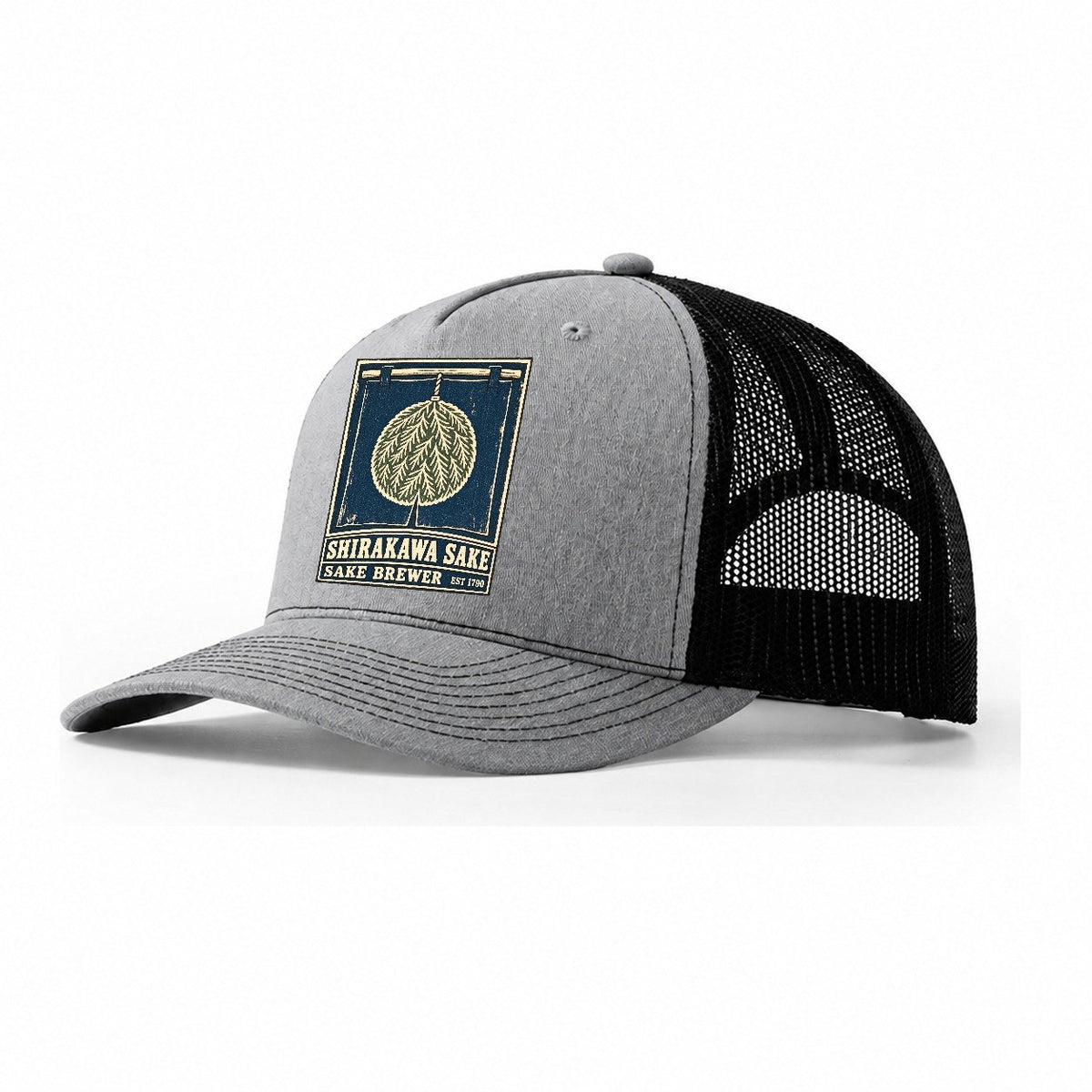 Shirakawa Sake Brewery Noren Trade Co Trucker Hat – Sport Grey Black