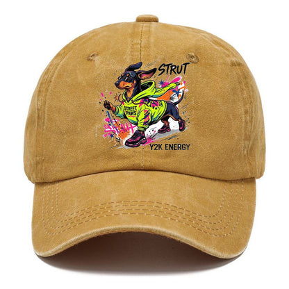 Strut Street Paws Y2K Energy Classic Cap – Golden Harvest