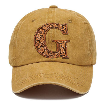 Tooled Leather G Monogram Classic Cap – Golden Harvest