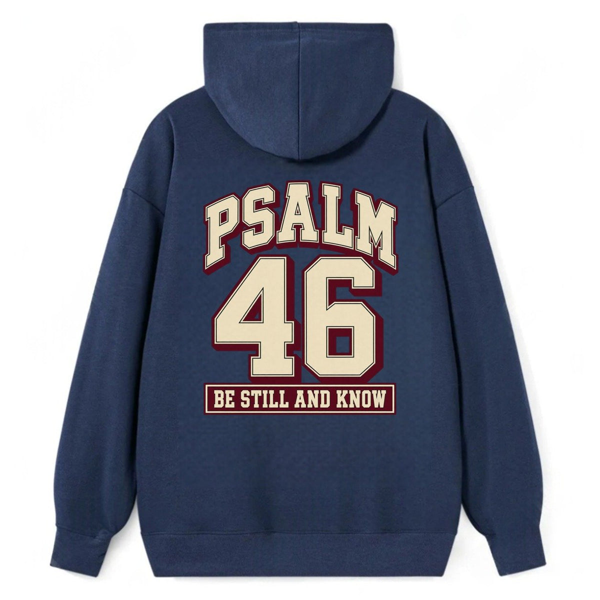 Psalm 46 Varsity Chapel Varsity Classic Pullover Hoodie – Navy