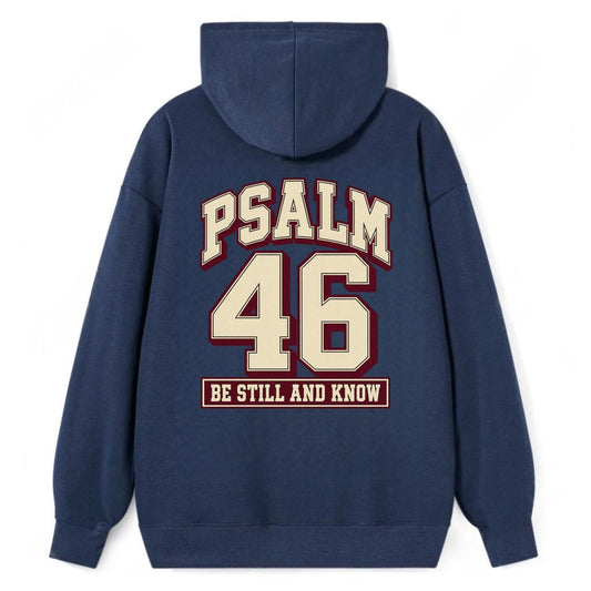 Psalm 46 Varsity Chapel Varsity Classic Pullover Hoodie – Navy