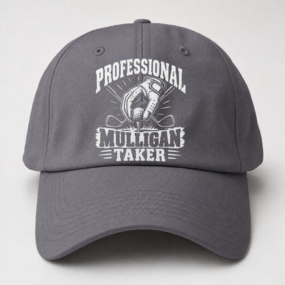 Professional Mulligan Taker Golf Life Baseball Cap – Grey