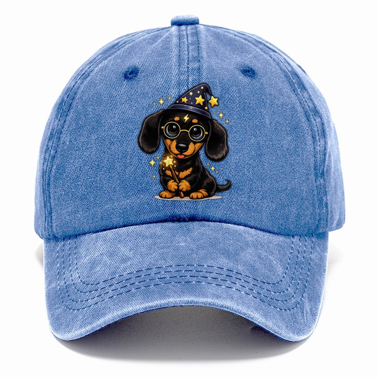 Dachshund Wizard Wand Classic Cap – Summer Sky