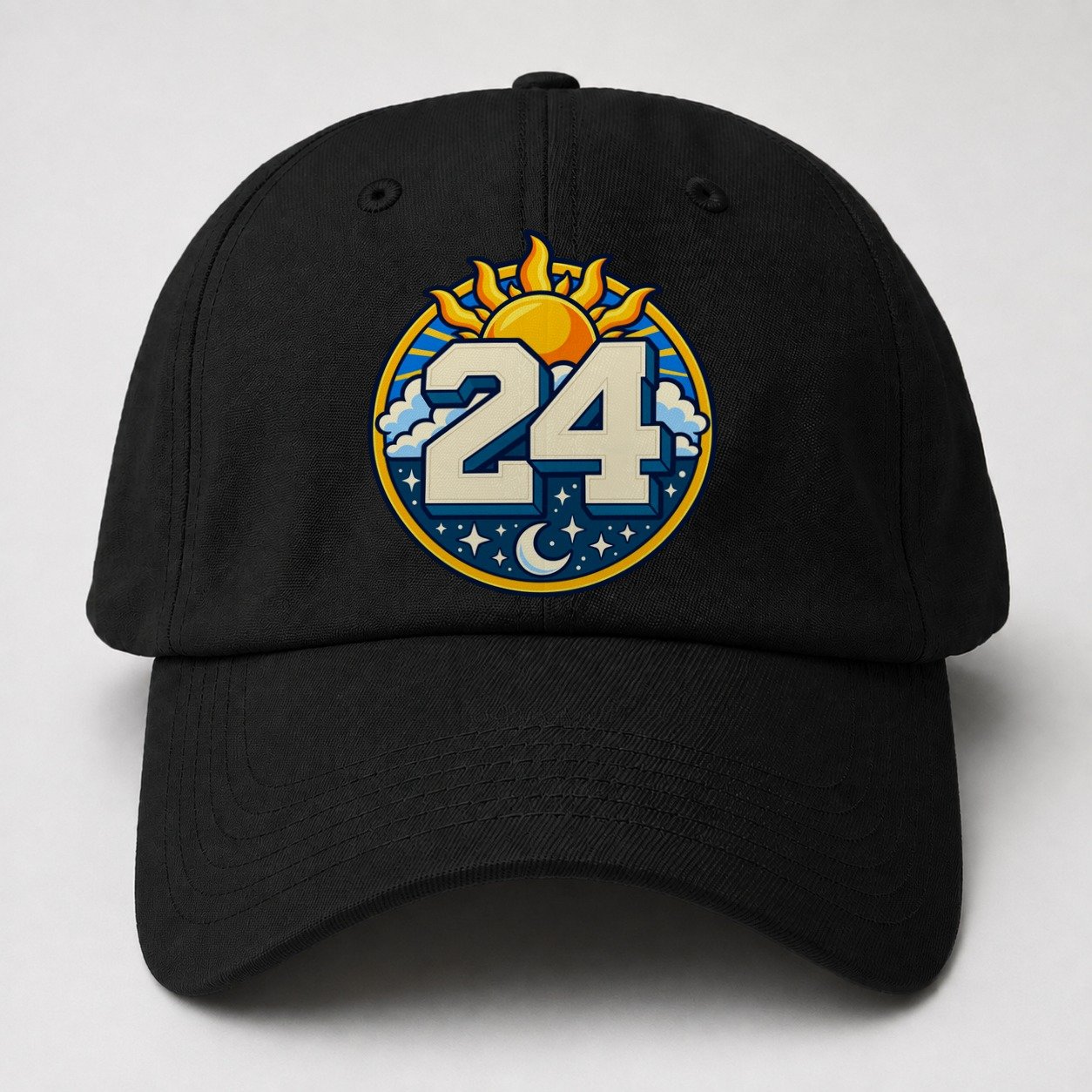 All Day Every Hour Number Club Baseball Cap – Black