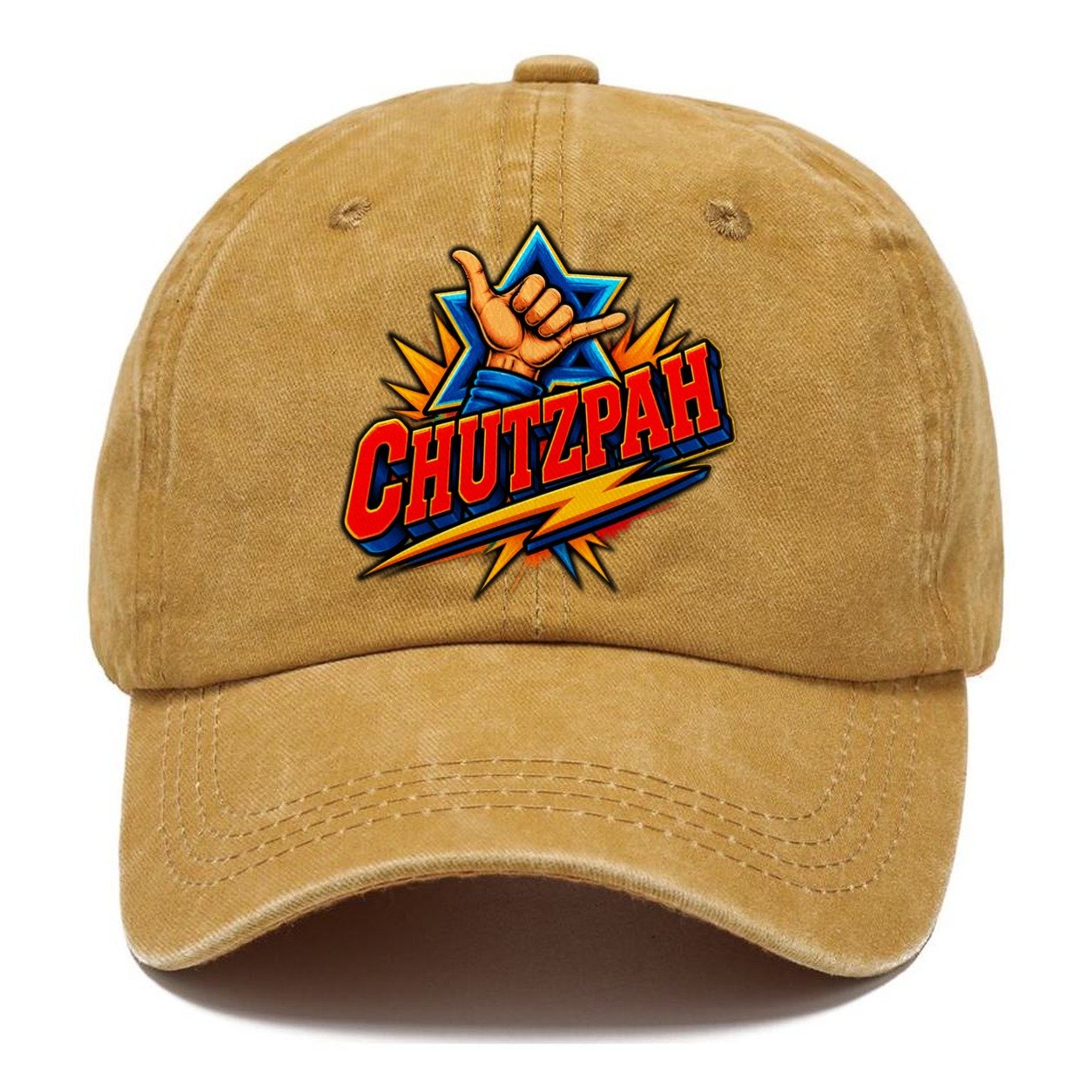 Chutzpah Attitude Judaism Heritage Classic Cap – Golden Harvest