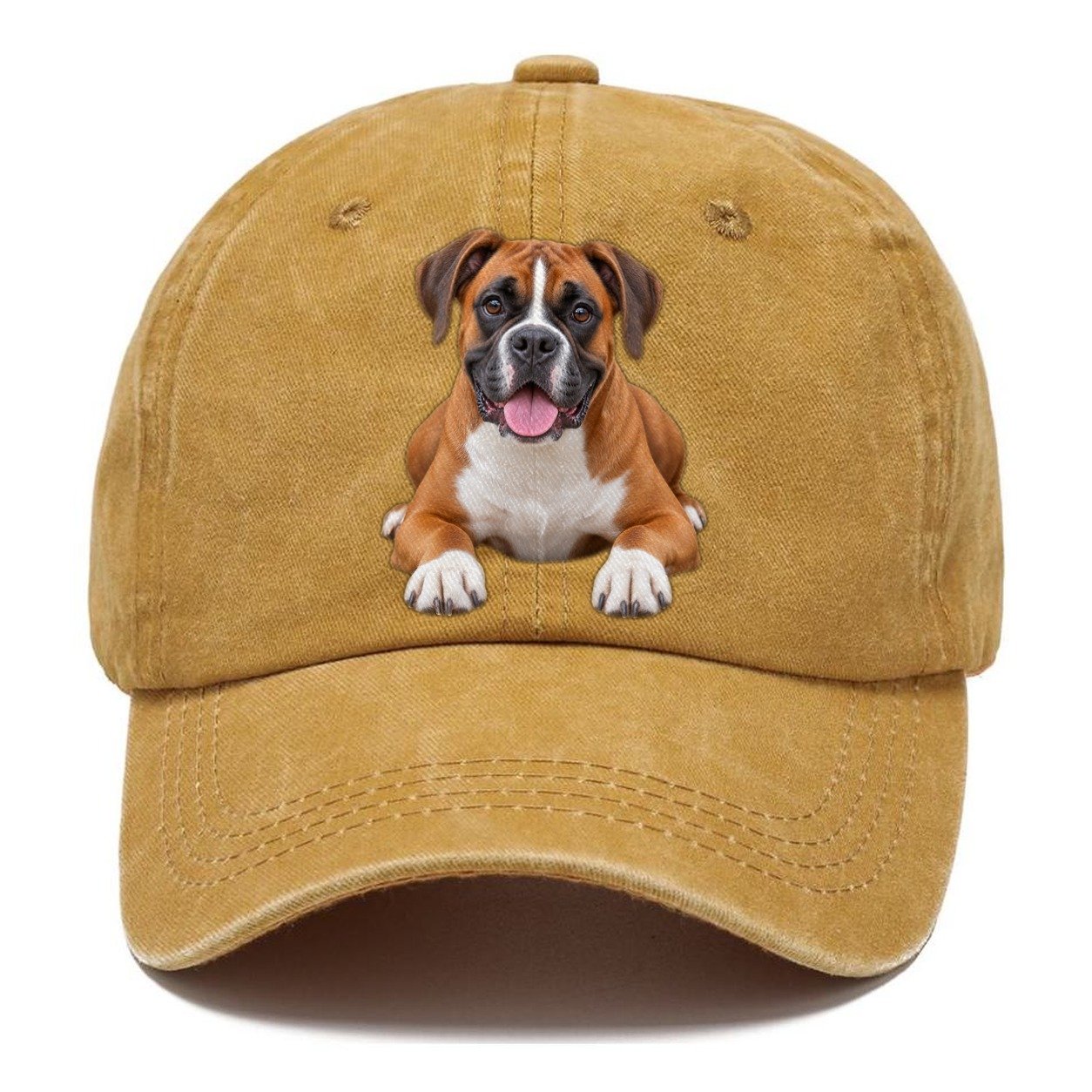 Boxer Lying Down Top Breeds Classic Cap – Golden Harvest