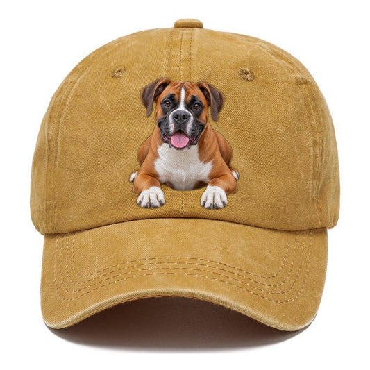 Boxer Lying Down Top Breeds Classic Cap – Golden Harvest